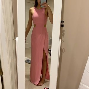 Pink Dress with Leg Slit